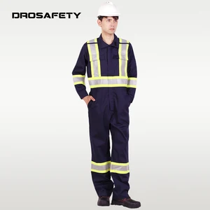 Flexible Cotton Nylon Fire Resistant Widen Reflective Flame Resistant Workwear Oil and Gas Coverall