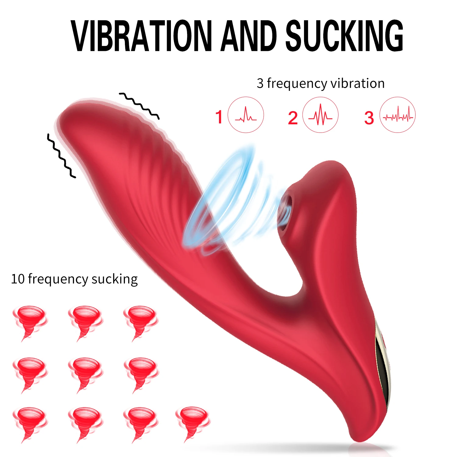 10 Frequency Sucking Vibrator 3 Speeds Vibrating Sucker Oral Sex