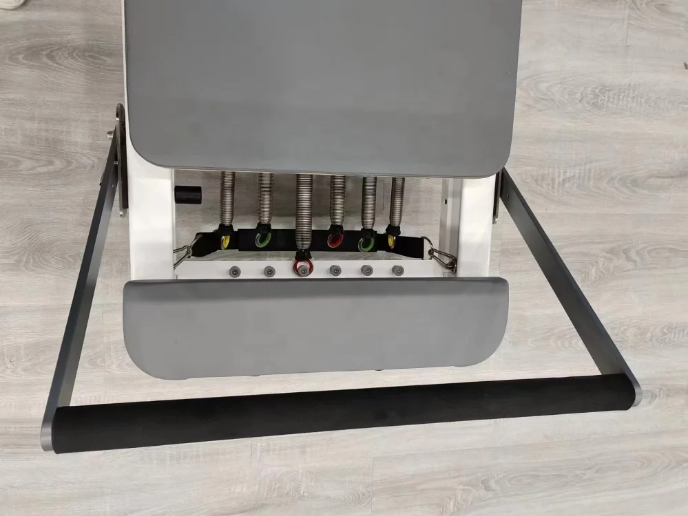 Reformer Pilates Pieghevole WFGI - Macchina Per Allenamento Con 10 Molle, Scatola E Tavola Da Salto - Foto 12