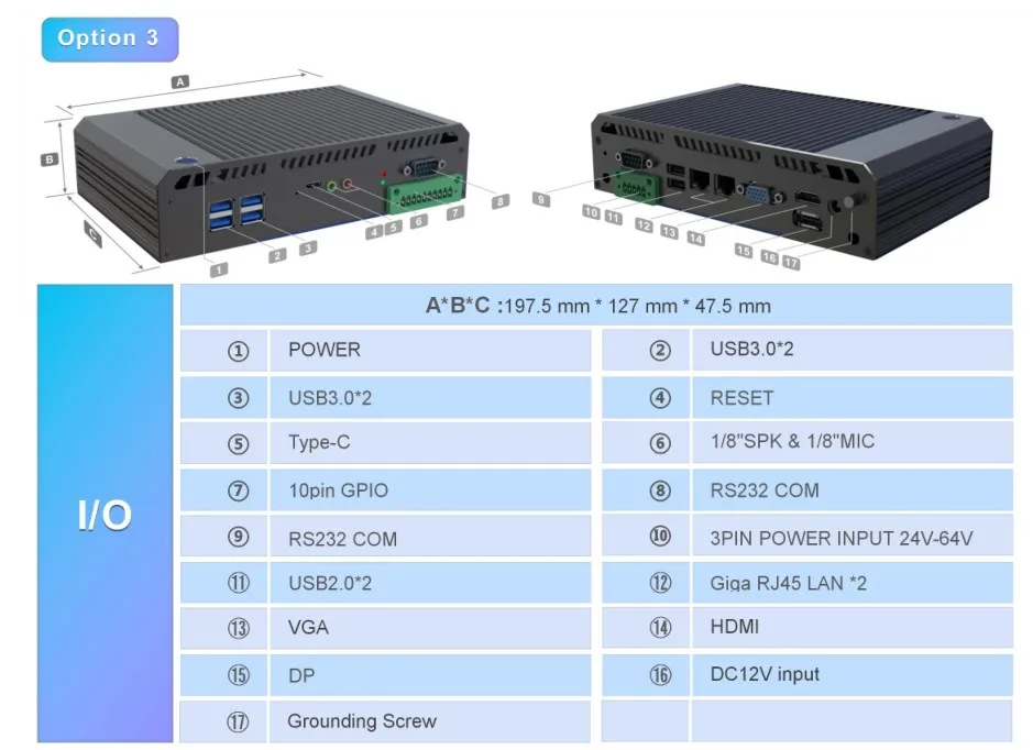 
Безвентиляторный компактный 2 Lan i3 7020U 3867U 4K TPM X86 RS232/RS485 GPIO 9-36V система barebone промышленный Мини ПК для киоска 
