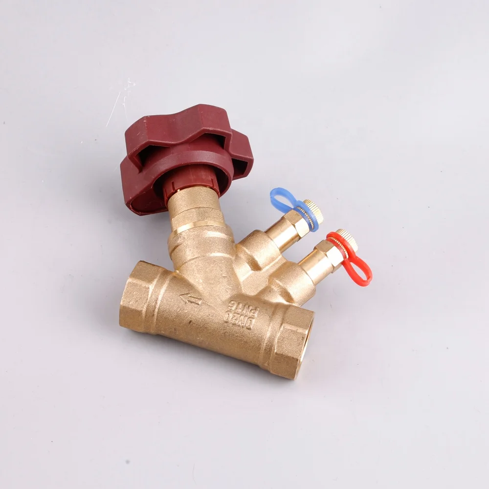 Brass  Balancing Valves Double Regulating Balance Flow Meter Valve