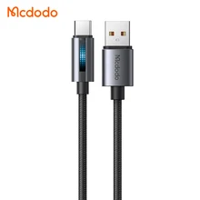 Mcdodo 518/566 100W 66W Fast Charging Type-C USB Data Cable Nylon Metal Breathing Light Lamp Effect for SAMSUNG OPPO VIVO XIAOMI