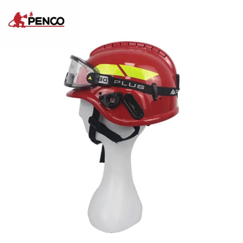 消防用ユニセックス安全ヘルメット（ゴーグル付き）消防士用調節可能