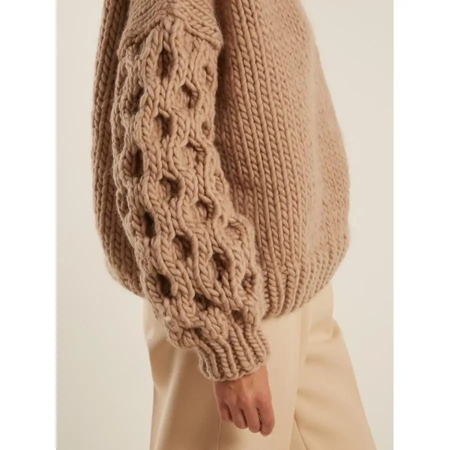 Korean Design Pullover Sweater Multicolour Hand Knitted Sweater Jumper for Women