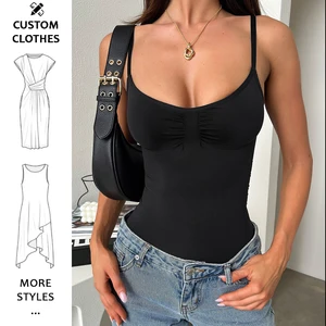 Basic Sexy Pleated Suspender Jumpsuit Female Women Black Slim Outfit Sleeveless Leotard bodysuit