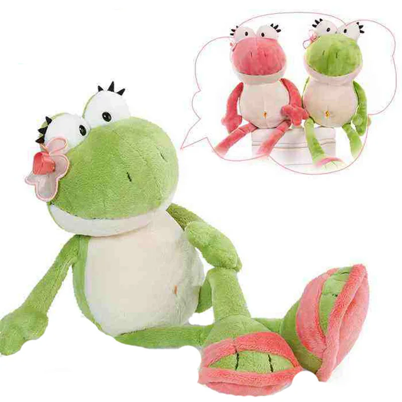 ZD247かわいいスリッパ長い脚カエル人形ソフトキッズバースデーギフト