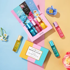 Free Sample Cheap Perfume Oil Fragrance Blue Wind Chime/Rose/Little Daisy Roll Oil Perfume Oil Gift Set