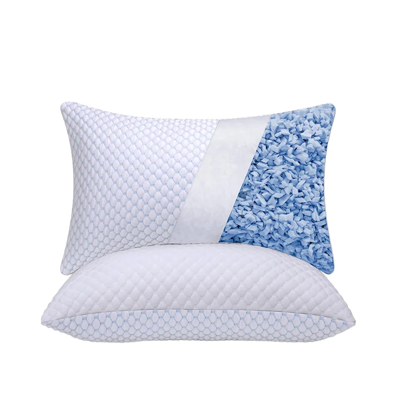 Cooling Gel Shredded Memory Foam Pillow  Bamboo Cover  Hotel / Home OEM Factory Supplier