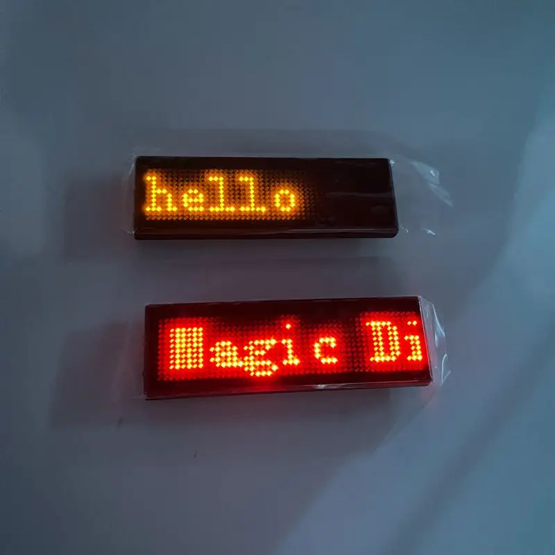 Rechargeable Small LED Display Screen Scrolling Message LED Name APP Control Programmable Electronic LED Name Badge From m.alibaba.com