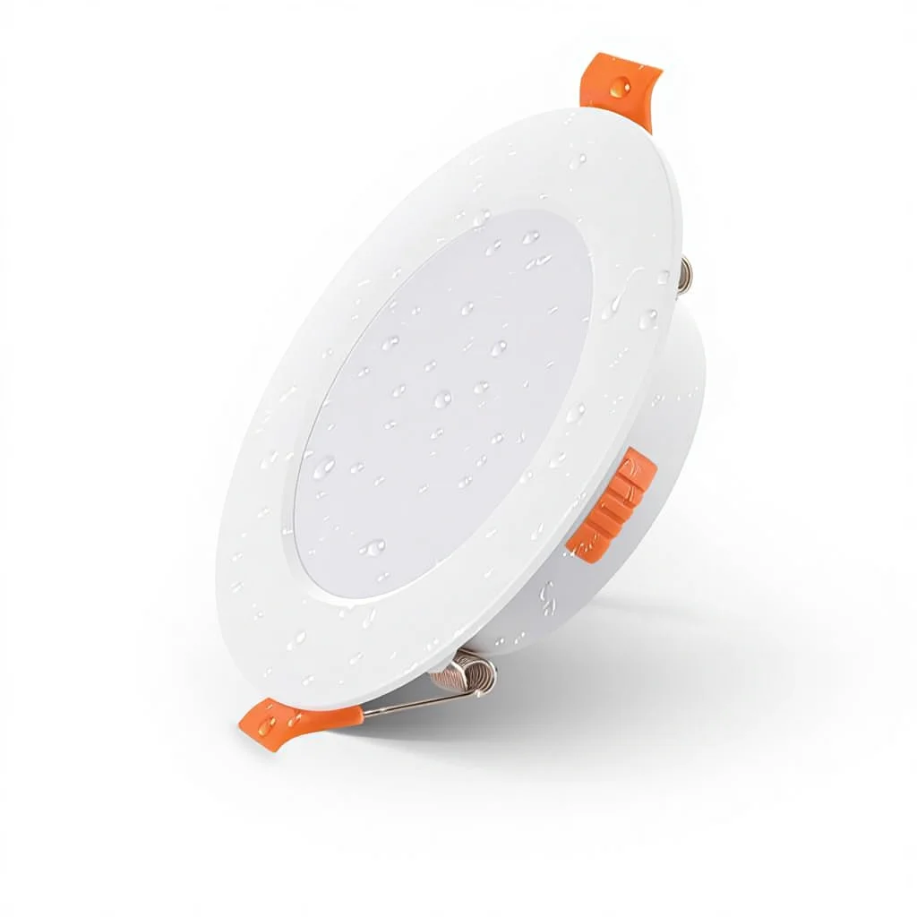 Wowatt inbyggd LED-spotlight, dimmerbar, 230 V, 7 W, ultraflat, 600 lm, ljuskälla i varmt vitt (2700 K–6000 K), IP44, 75–90 mm, för badrum