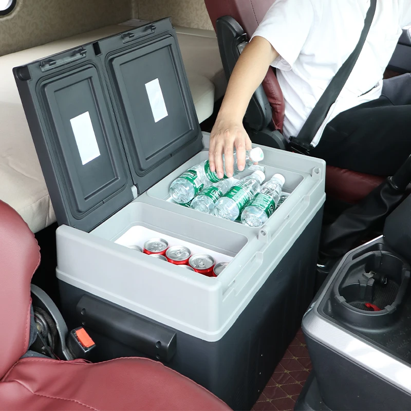 New Arrival 36L Compressor Freezer Box Portable Double Door Camping Fridge 12 Volt Refrigerator for Truck