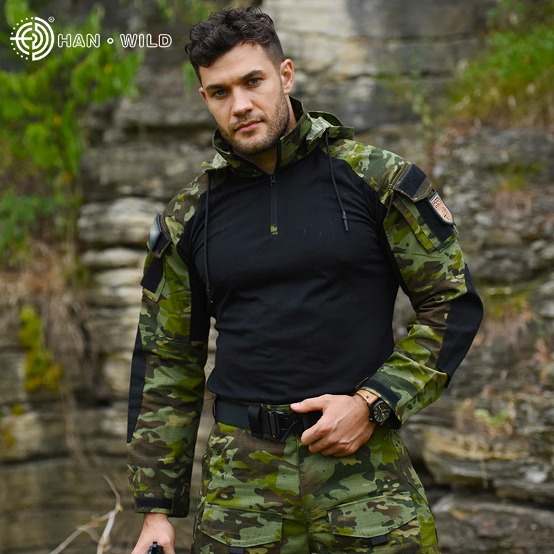 Tenue Tactique Militaire HANSTRONG – Veste + Pantalon + Ceinture, Coton Polyester, Multi-Poches, Airsoft Paintball Chasse