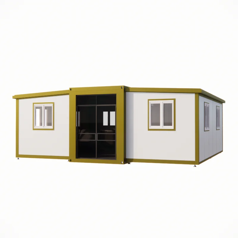 Mobile Foldable Double Winged Container House 40ft & 20ft Integrated Folding Expansion Home factory