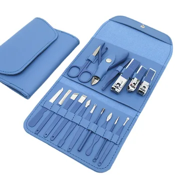 Men Women Stainless Steel Manicure Set With PU Package Personal Care Tool Portable Luxury Manicure Set
