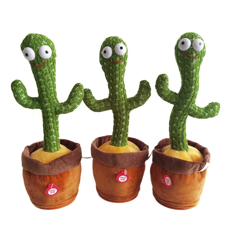 Dropship Plush Dancing Cactus Repeat What You Said Kids Stuffed Toys  Singing Spanish Song Shaking With Music Plant Toy Children Education to  Sell Online at a Lower Price