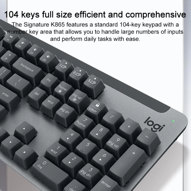 Logitech K865 104キーワイヤレスメカニカルキーボード、レッド