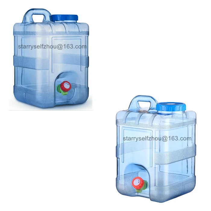 Tragbar Wasserflasche Zubehör Träger Behälter Plastik Loch Kappe Wasserhahn 