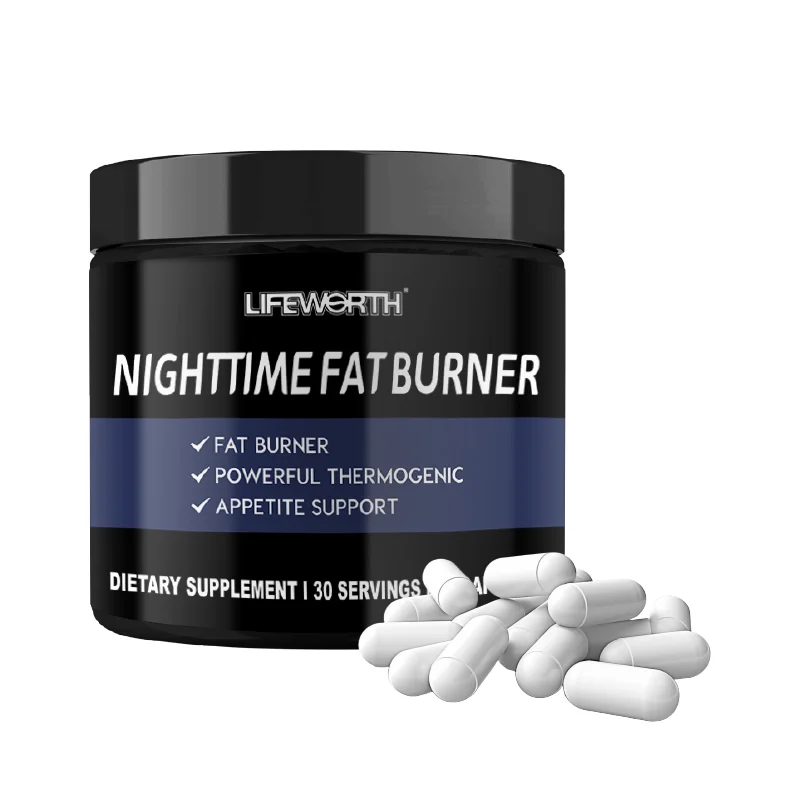 Lifeworth Night Time Fat Burner Supplement Capsule Ashwaganda,5htp,Cla,Melatonin Appetite