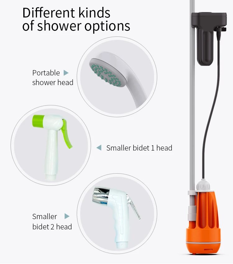 Bathroom Products Water Ablutions Portable Shattaf Muslim Bidet Sprayer With Folding Bucket for Toilet, Traveling, Camping supplier