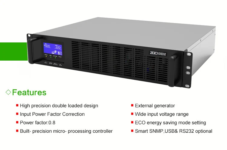 High Quality Rack Mount UPS 2kva 220V High Frequency Online UPS Power Supply System