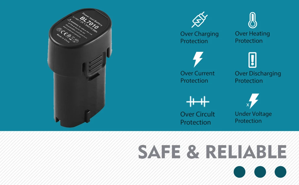 7.2v 3.0ah Lithium Ion Battery Pack For Makitasbl7010 Cordless Power ...