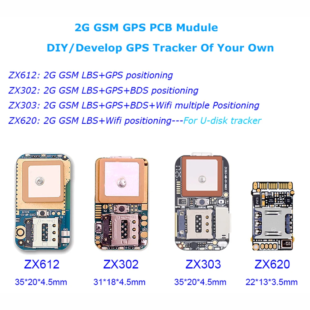 Mini Traceur Gps Zx303, Dispositif De Localisation En Temps Réel
