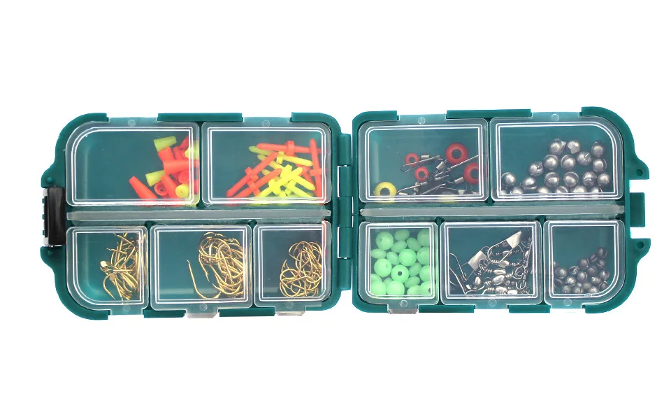 VBESTLIFE Lot De 10 Pivots T-Forme Ligne Pêche Avec Perles Luminescentes - Connecteurs Chaîne Crochet Inox