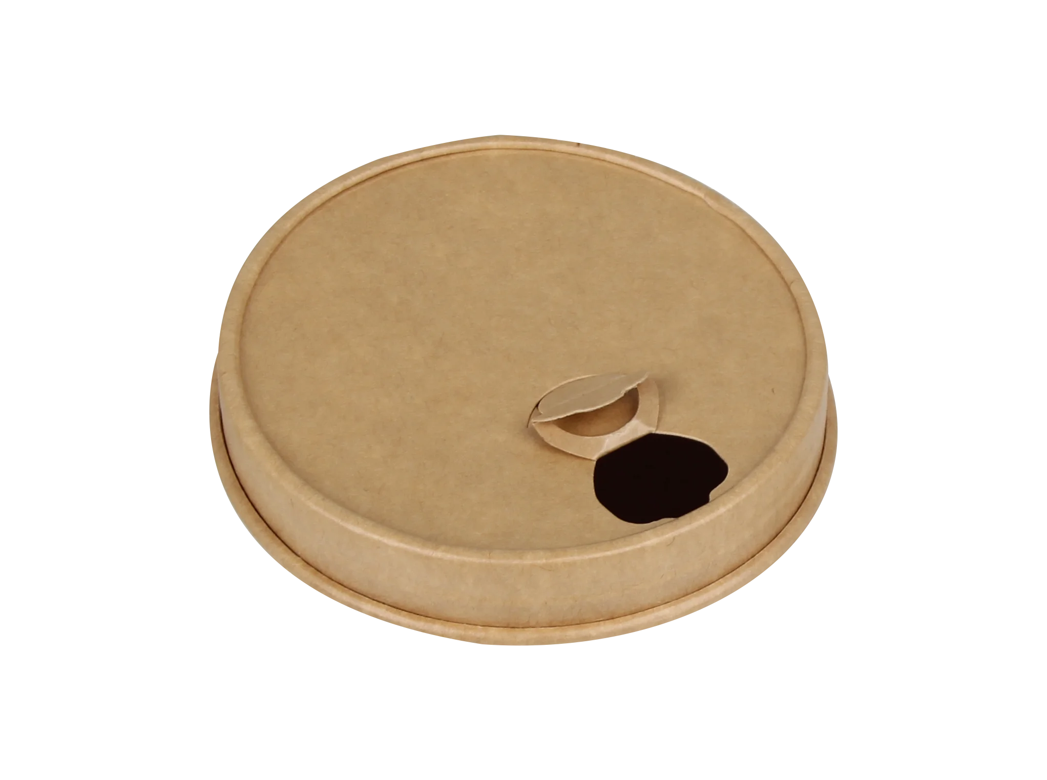 Wholesale Customized Food Grade Bamboo White Hot Drink Kraft Paper Flat Lid for Paper Cup manufacture
