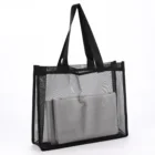 Black Shopping Tote Bag Bags Black Reusable Shopping Tote Bag Mesh Bags Fabric