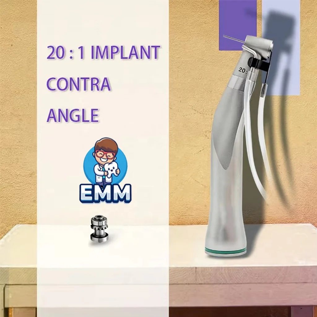 Dentalia Manubria Velocitatis Ingravis ad Implantationem ex Accipitro Ferro 20:1 Anguli Contra Dentitionem Implantologia Instrumentum Electricum