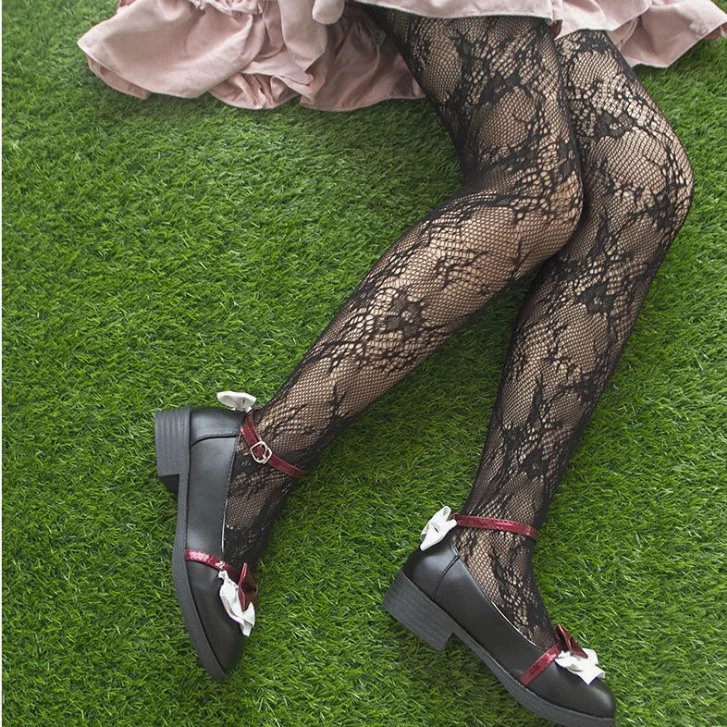 2023 New Style Lolita Heart Pattern Tights For Girls, Spring And
