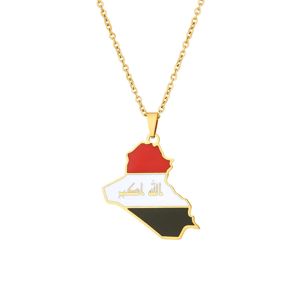 LUTAKU Collana con ciondolo a forma di mappa somala e bandiera, unisex