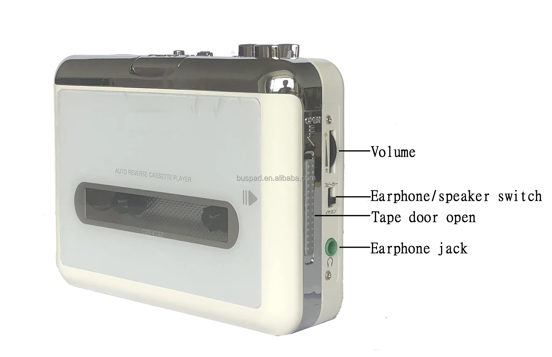 Walkman Cassette Player Portable Tape Player Auto Reverse Build In