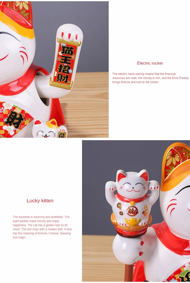 Wholesale Chinese Ceramic Craft Pottery Art Ornaments Maneki Neko 9 ...