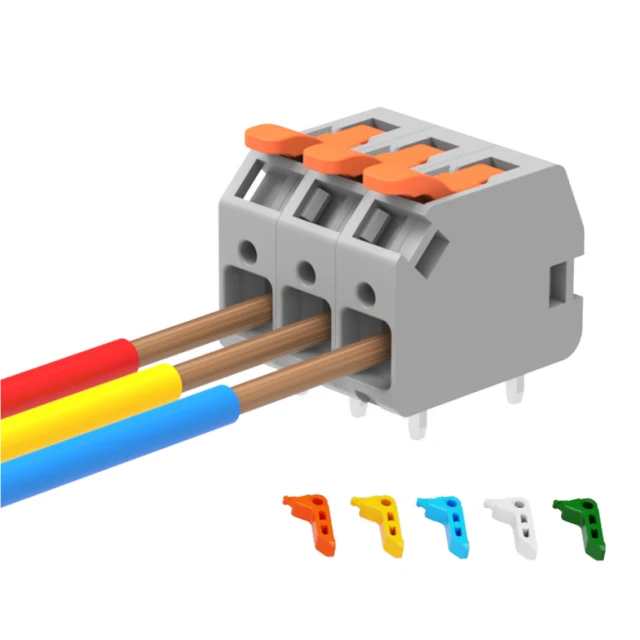 3-Полюсные клеммные блоки PCB и разъемы PCB с рычагами