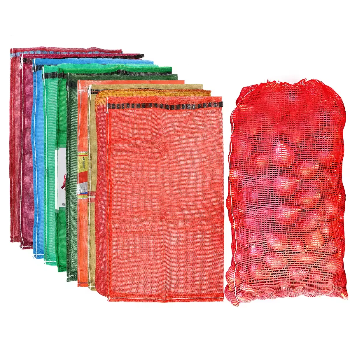 Onions Vegetable Fruit Plastic Packaging Bag Apple Leno Mesh Bag Size 30x40 30gms