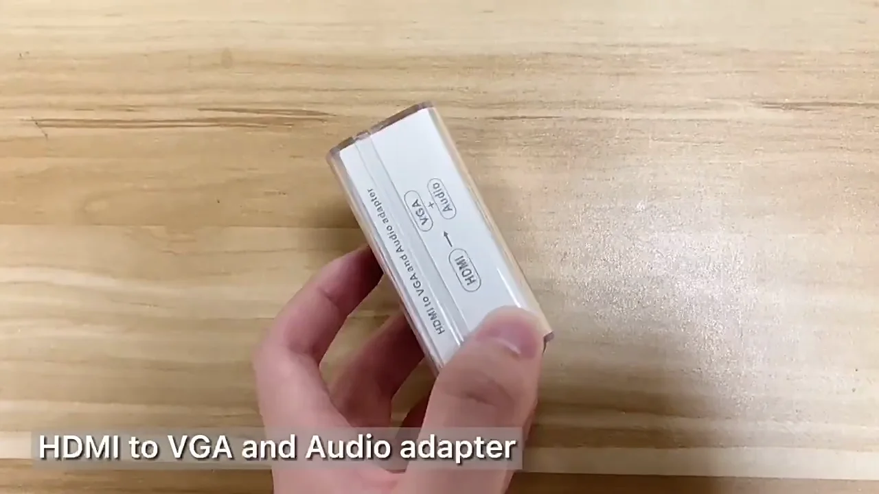 Topiky VGA Zu HDMI Adapter – Mit 3,5mm Audio, 1080p, Plug & Play, Für Laptop, PC, Beamer & TV
