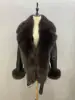 Nero con pelliccia marrone
