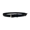 Black elongated leather belt