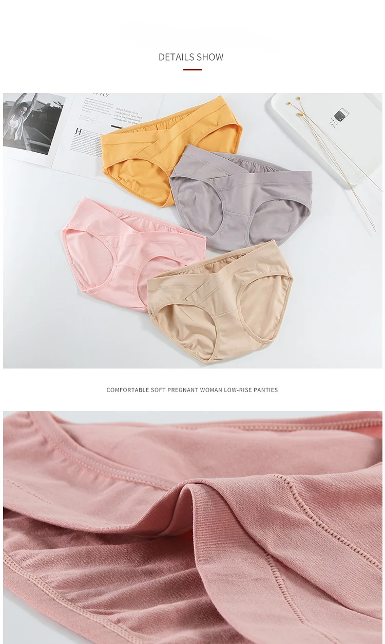 Women Maternity Pregnant Mum Cotton Under Bump Comfy Underwear Stretch ...