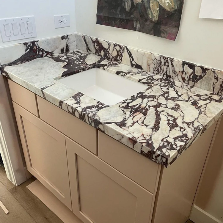 Modern Purple Marble Bathroom Vanity Wash Basin YDSTONE