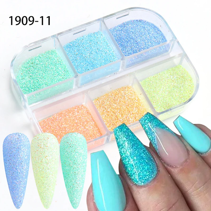 New Colorful Candy Granulated Nail Sand Sugar Powder Acrylic Glitter