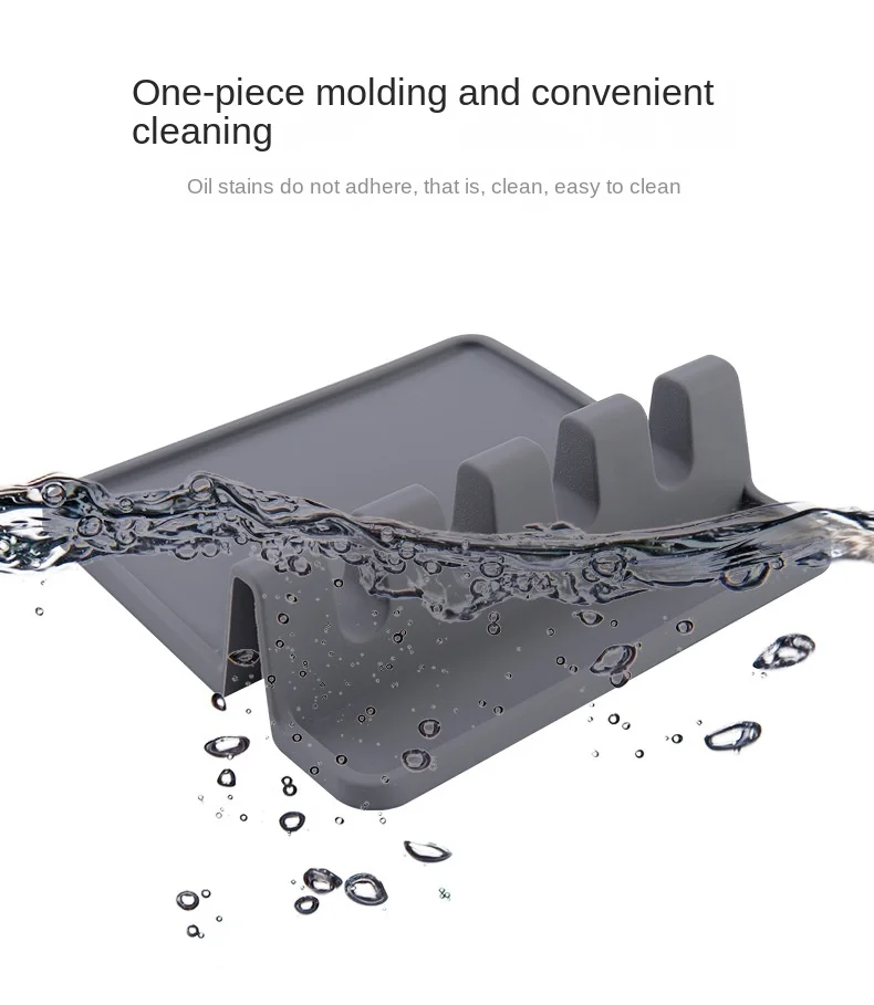 product creative household silicone soup spoon shelf mat kitchen tableware rack tableware storage pad for kitchen kitchenware-10