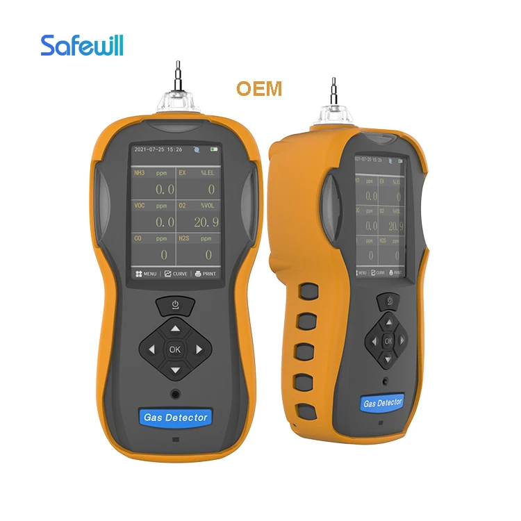 Safewill High Precision Environmental Monitor Gas Leak Detector Tube Pump Multi ES60A Portable SF6 Gas Leak Detector Price