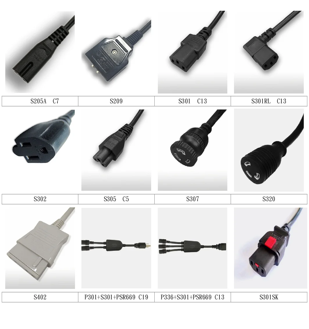 Usa Ul498 C5 3-pin Straight Ac Connector 10a 125v Ac Plug Wire Cord ...