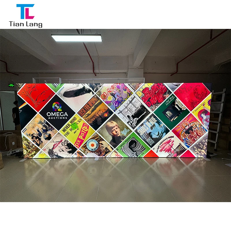 TianLang Aluminum Frame Advertising Light Box Exhibition Booth Led Poster Display Fabric Light Box Trade Show Booth