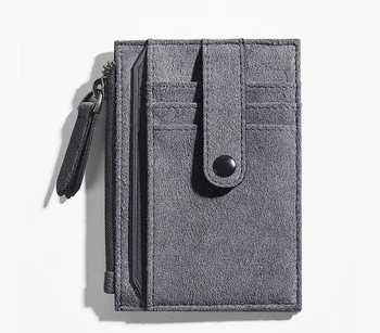 Card bag Men's Simple Wallet Mini coin Wallet Leather driver's license Bank card case Business card case