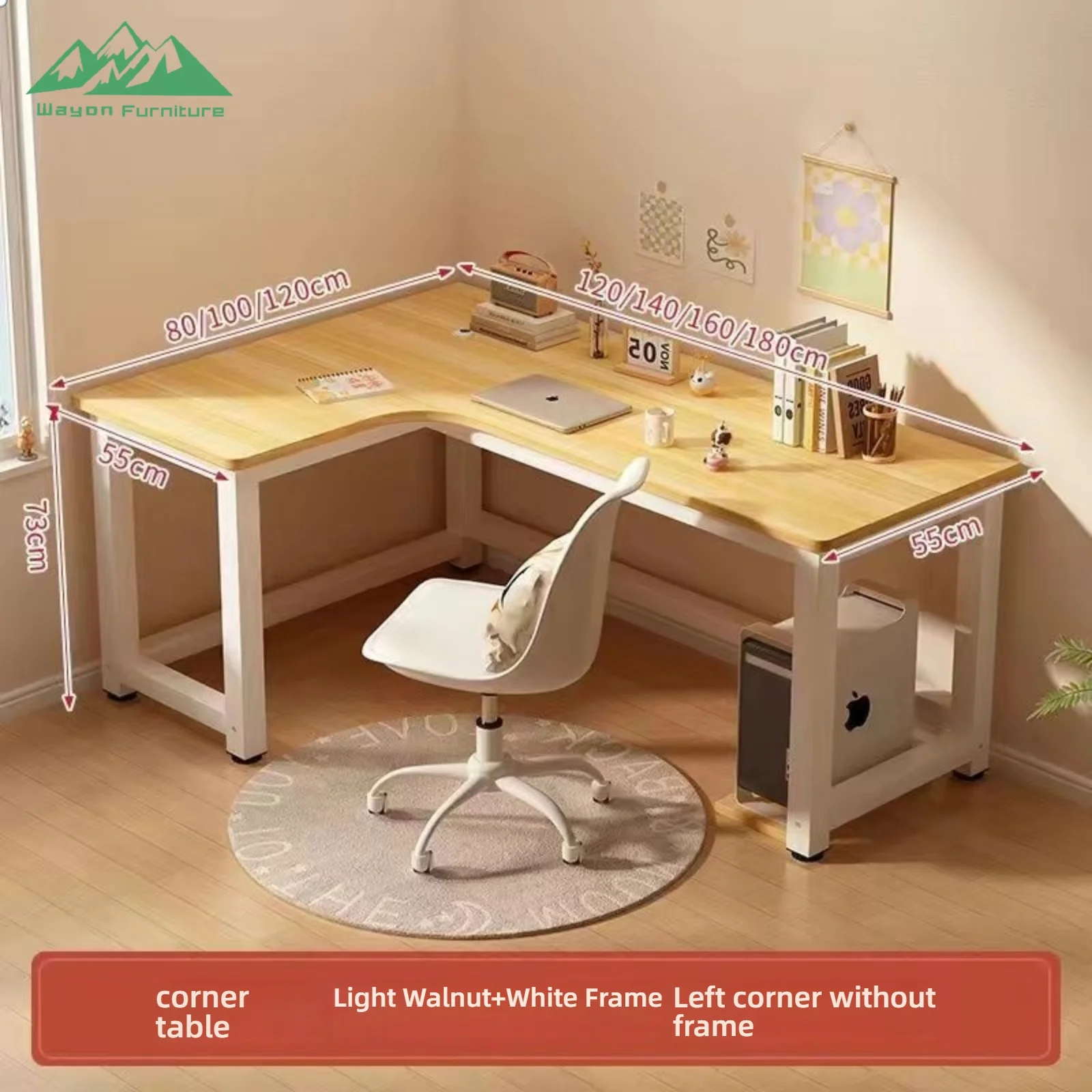 Wayon       L-Desk with Integrated LED Display Rack, Complete Gaming & Streaming Worksta aperçu 4
