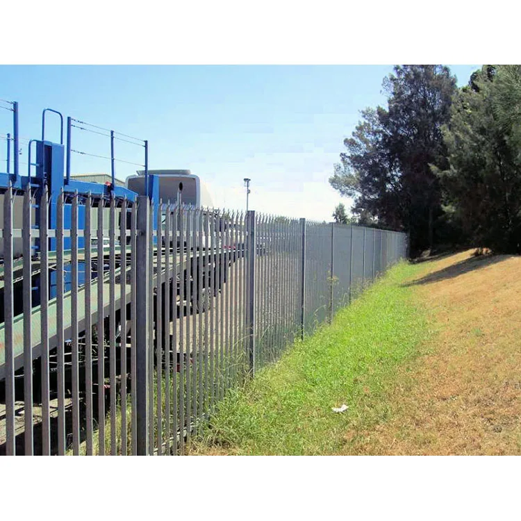 Palisade Angle Bar Fence Desgin Hot Dipped Galvanized and Powder Coated Steel New Pvc Coated Fencing, Trellis & Gates Metal