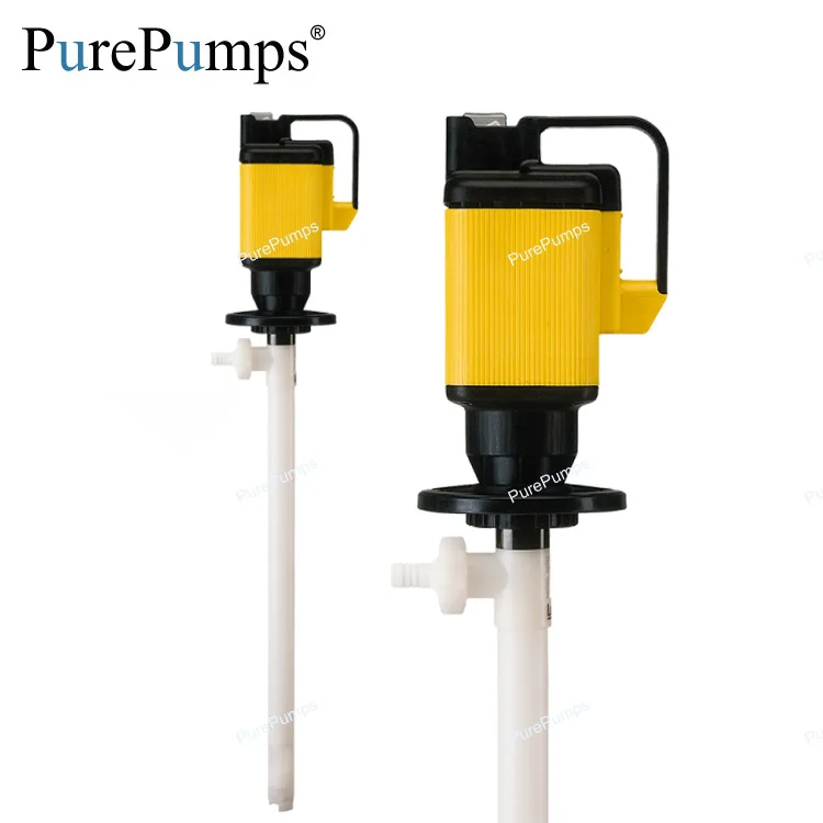 Model PVDF Tube Electric Motor Driving Engine Chemical Acid Corrosive Liquids Immersion Barrel Impeller Pump